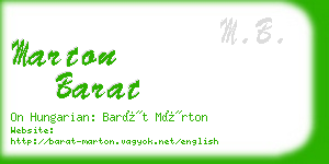 marton barat business card